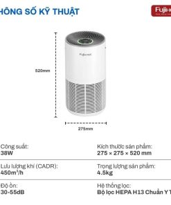 Máy lọc không khí Fujihome AP5 GRAND kết nối Wifi 10 Máy lọc không khí Fujihome AP5 GRAND kết nối Wifi