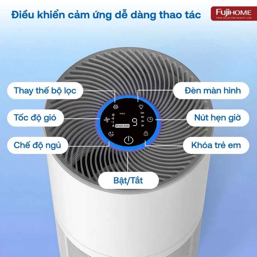 Máy lọc không khí Fujihome AP5 GRAND kết nối Wifi 4 Máy lọc không khí Fujihome AP5 GRAND kết nối Wifi