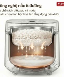 Nồi cơm điện Fujihome RC10BLS Inox LowSugar