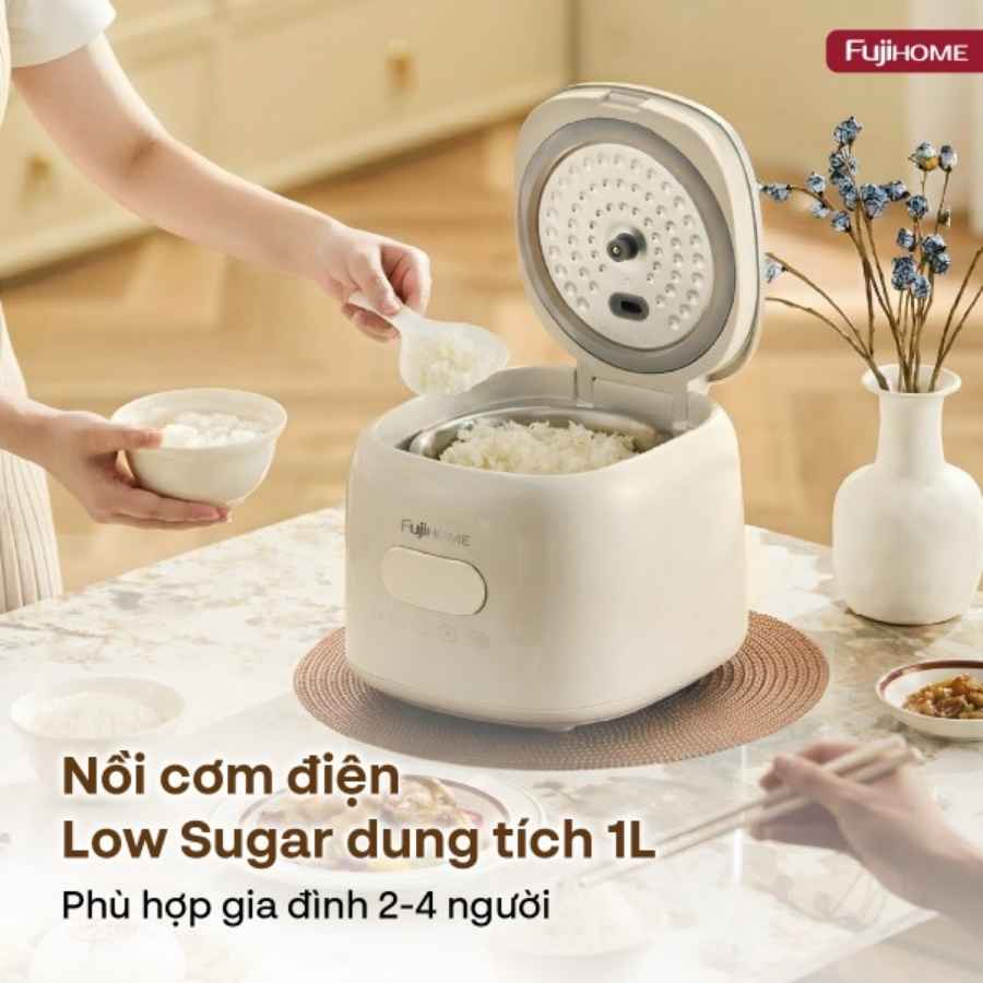 Nồi cơm điện Fujihome RC10ALS Inox LowSugar 14 Nồi cơm điện Fujihome RC10ALS Inox LowSugar