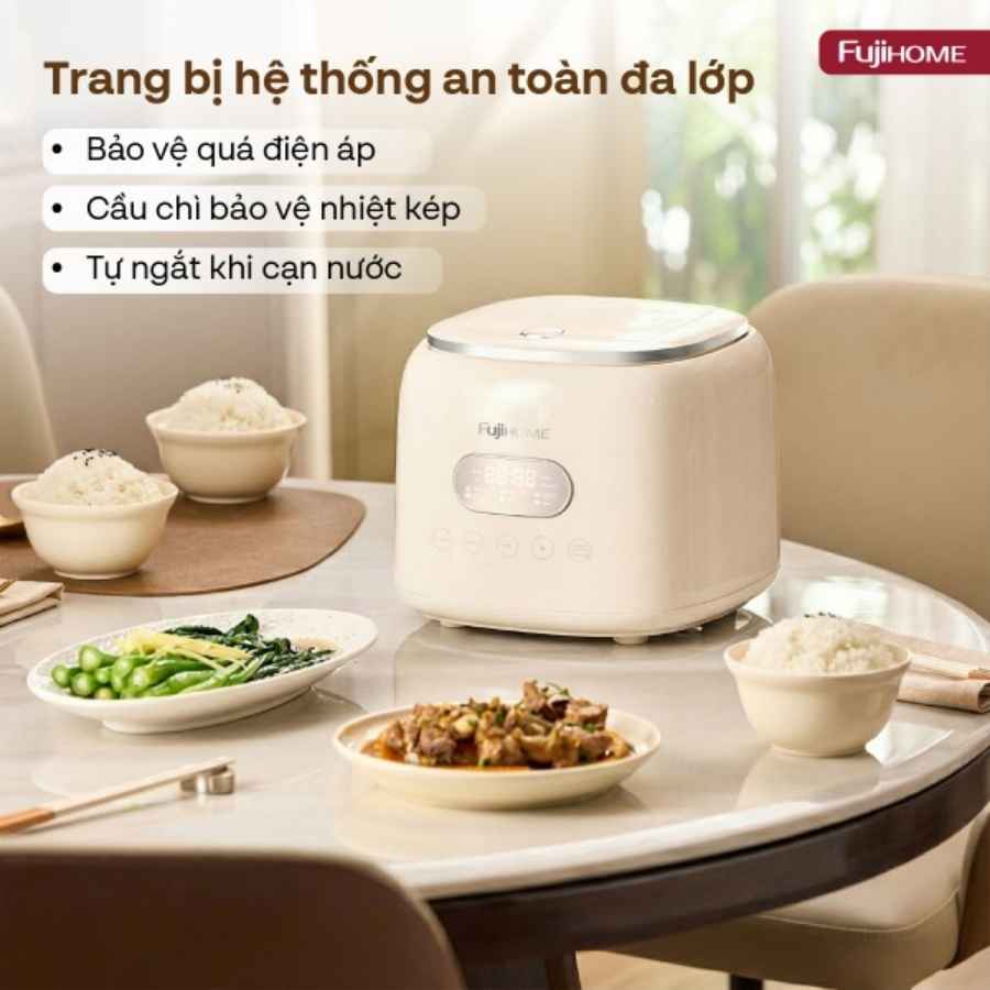 Nồi cơm điện Fujihome RC10ALS Inox LowSugar 15 Nồi cơm điện Fujihome RC10ALS Inox LowSugar