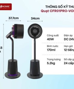 Quạt Fujihome LUXURY CFR01PRO-VOICE 9 Quạt Fujihome Luxury CFR01PRO-VOICE