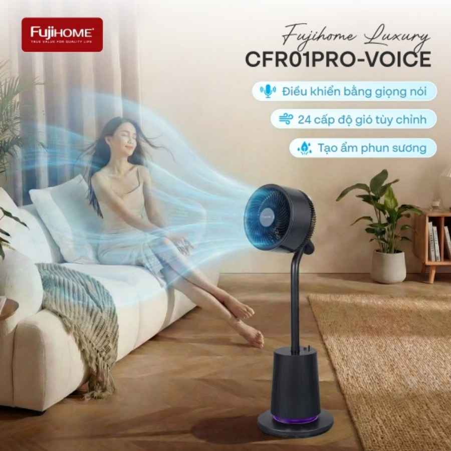 Quạt Fujihome LUXURY CFR01PRO-VOICE 15 Quạt Fujihome Luxury CFR01PRO-VOICE