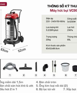 Máy hút bụi công nghiệp Fujihome VC90N 15 Máy hút bụi công nghiệp Fujihome VC90N