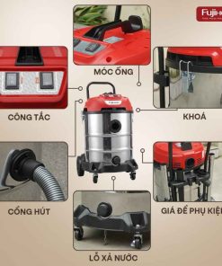 Máy hút bụi công nghiệp Fujihome VC60N 9 Máy hút bụi công nghiệp Fujihome VC60N