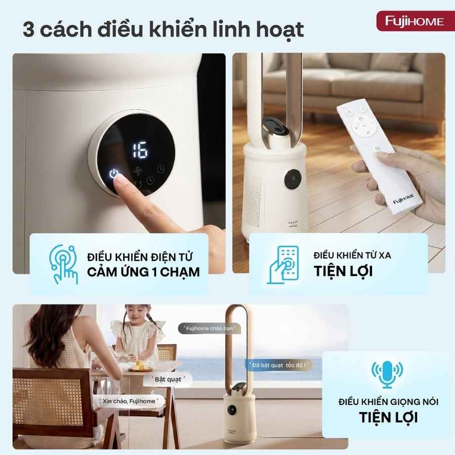 Quạt không cánh Fujihome BF15-HEPA-VOICE LUXURY 17 Quạt không cánh Fujihome BF15-HEPA-VOICE LUXURY
