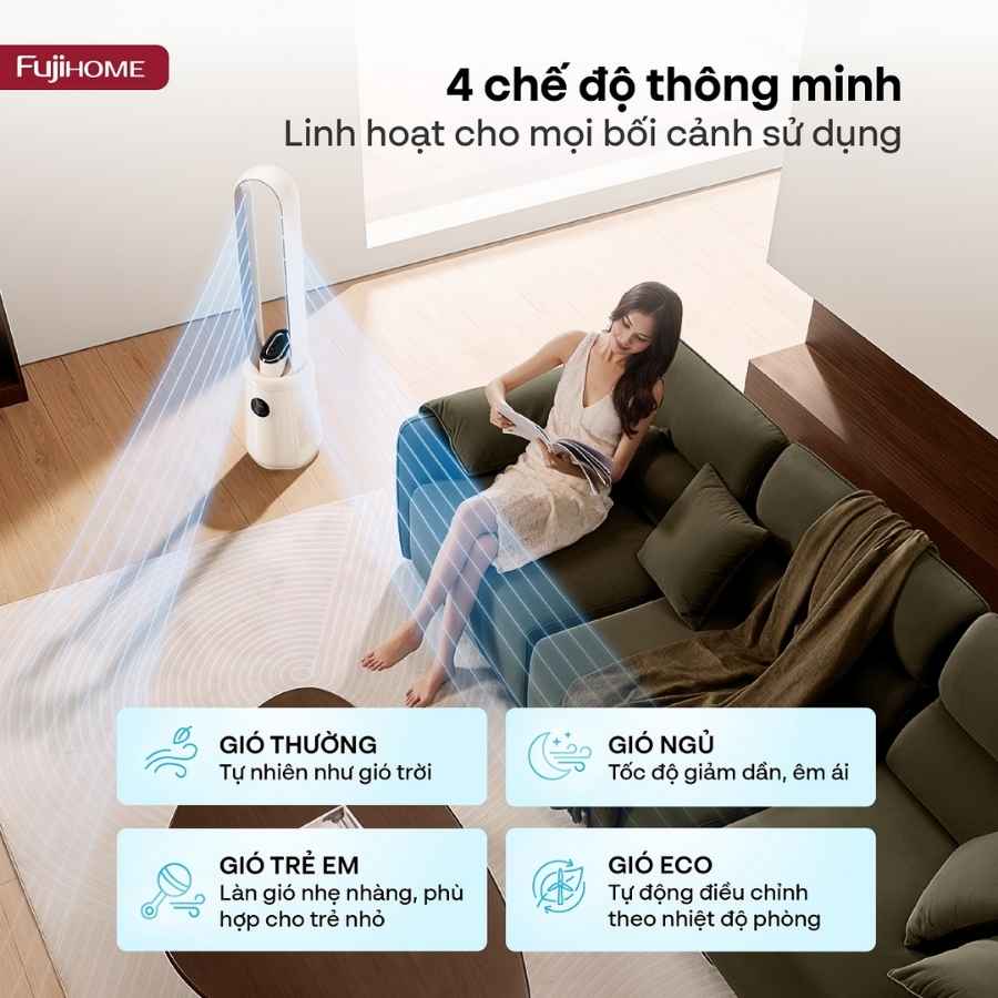Quạt không cánh Fujihome BF15-HEPA-VOICE LUXURY 15 Quạt không cánh Fujihome BF15-HEPA-VOICE LUXURY