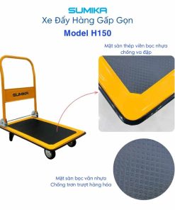 Xe đẩy hàng SUMIKA H150 sàn thép 6 Xe đẩy hàng Sumika H150 sàn thép