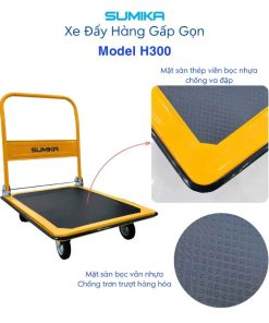 Xe đẩy hàng SUMIKA H300 sàn thép 7 Xe đẩy hàng Sumika H300 sàn thép