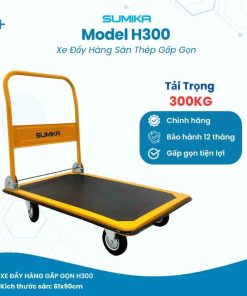 Xe đẩy hàng SUMIKA H300 sàn thép 5 Xe đẩy hàng Sumika H300 sàn thép