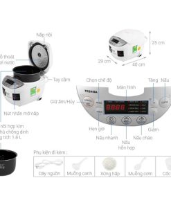 Nồi cơm điện tử Toshiba RC-18DH2PV(W)