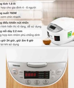 Nồi cơm điện tử Toshiba RC-18DH2PV(W)