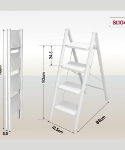 Thang ghế 4 bậc FUJIHOME SL104W ( white ) 9 Thang ghế 4 bậc FUJIHOME SL104W ( white )