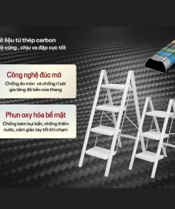 Thang ghế 4 bậc FUJIHOME SL104W ( white ) 6 Thang ghế 4 bậc FUJIHOME SL104W ( white )