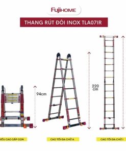 Thang Inox Fujihome TLA07IR rút chữ A 8 Thang Inox Fujihome TLA07IR rút chữ A