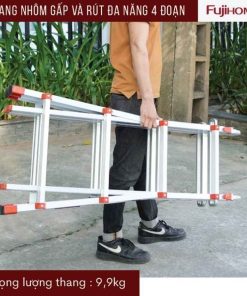 Thang nhôm FUJIHOME ML44 gấp và rút đa năng 4 đoạn 7 Thang nhôm FUJIHOME ML44 gấp và rút đa năng 4 đoạn