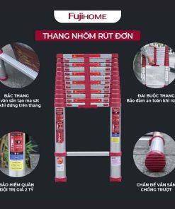 Thang nhôm rút đơn FUJIHOME TLI440R 10 Thang nhôm rút đơn FUJIHOME TLI440R