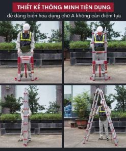 Thang nhôm rút chữ A FUJIHOME TLA08R 10 Thang nhôm rút chữ A FUJIHOME TLA08R
