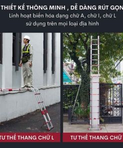 Thang nhôm rút chữ A FUJIHOME TLA08R 8 Thang nhôm rút chữ A FUJIHOME TLA08R