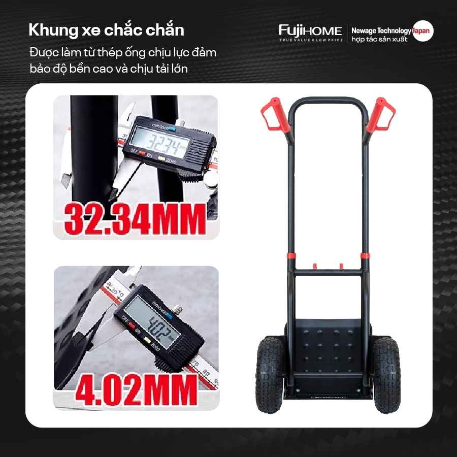 Xe kéo đẩy hàng Fujihome CC6300 2 bánh gấp gọn 17 Xe kéo đẩy hàng Fujihome CC6300 2 bánh gấp gọn
