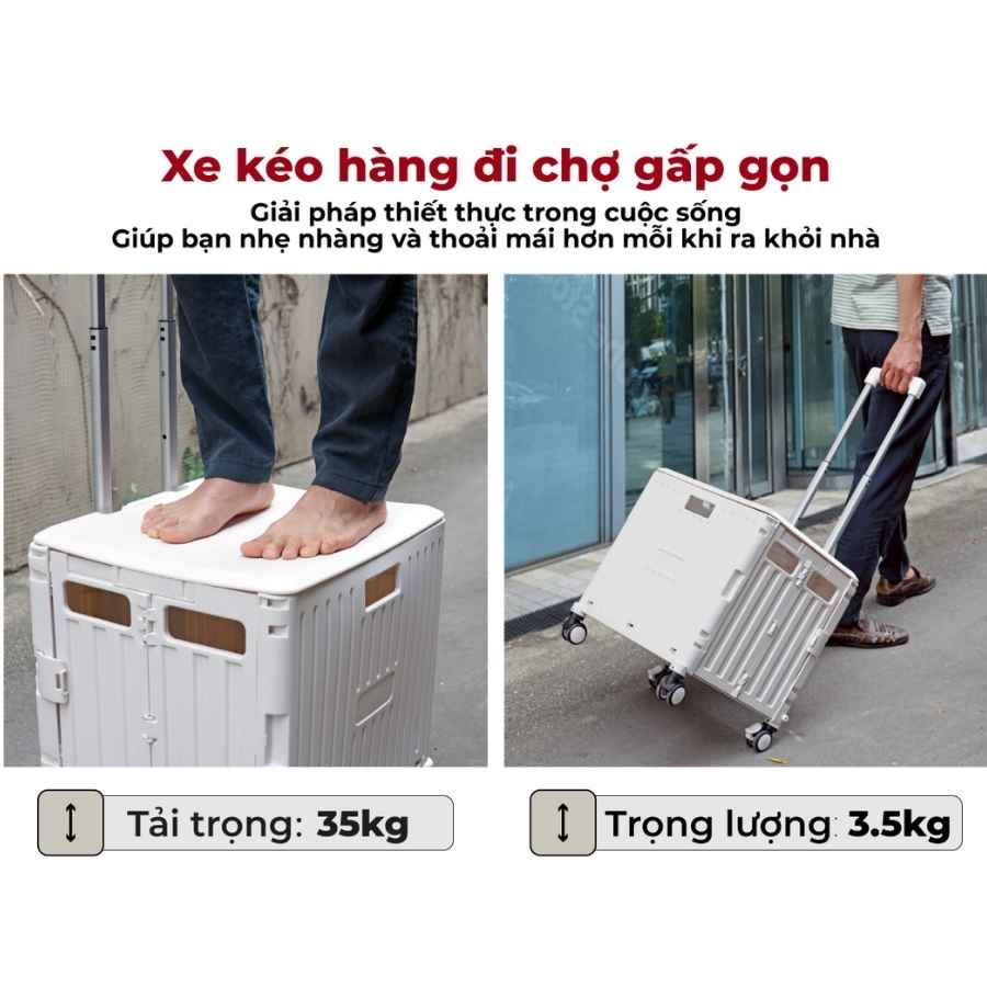 Xe kéo hàng FUJIHOME PT-35F đi chợ rút gọn 12 Xe kéo hàng FUJIHOME PT-35F đi chợ rút gọn