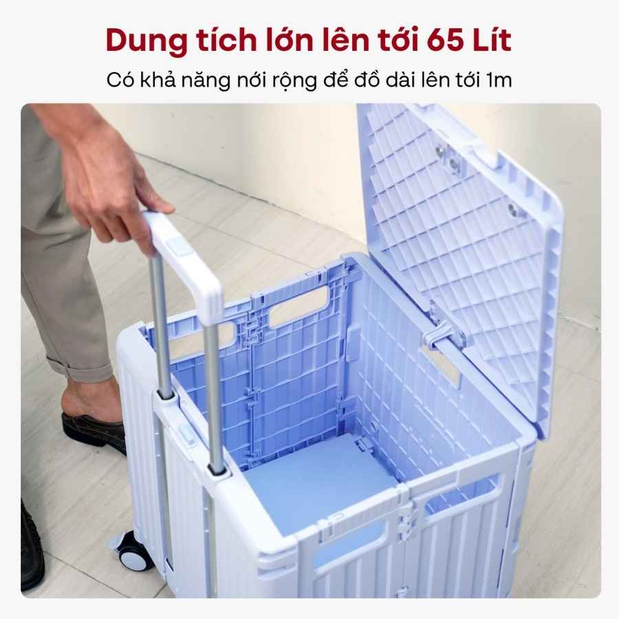Xe kéo hàng FUJIHOME PT-45F đi chợ rút gọn 10 Xe kéo hàng FUJIHOME PT-45F đi chợ rút gọn