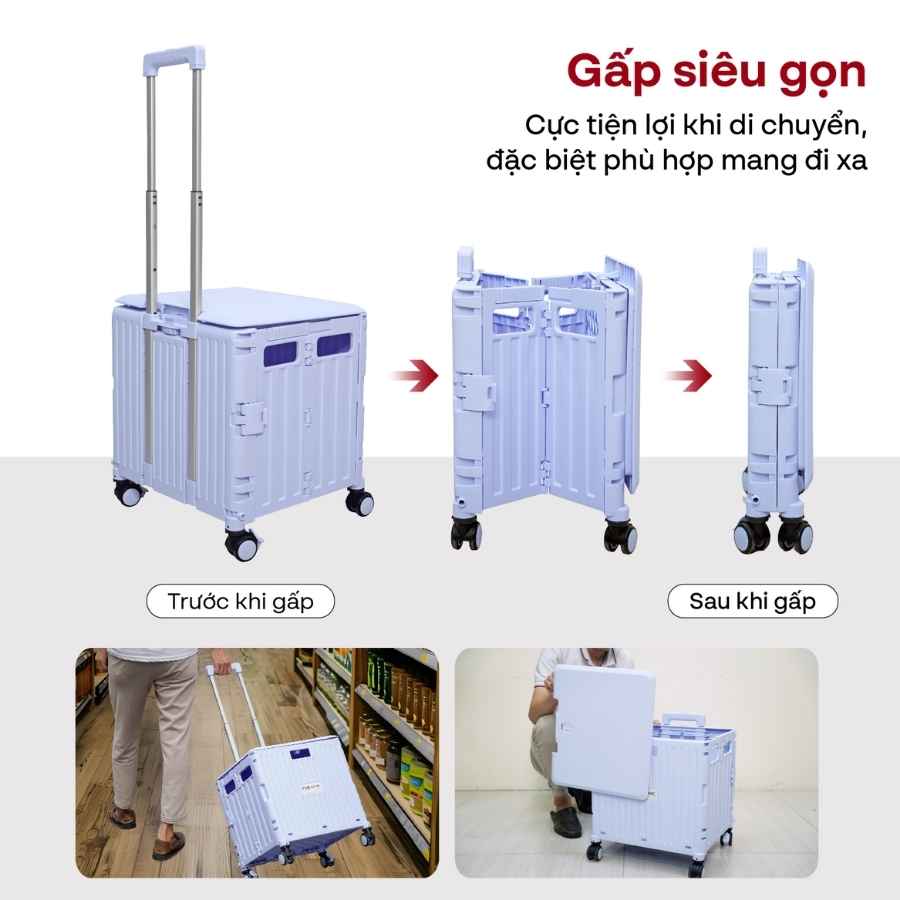 Xe kéo hàng FUJIHOME PT-45F đi chợ rút gọn 11 Xe kéo hàng FUJIHOME PT-45F đi chợ rút gọn